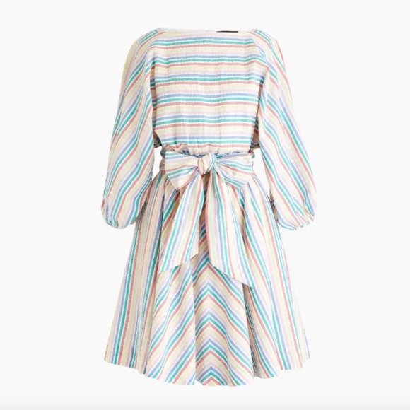JCREW RAINBOW SEERSUCKER DRESS SM - Picture 4 of 5